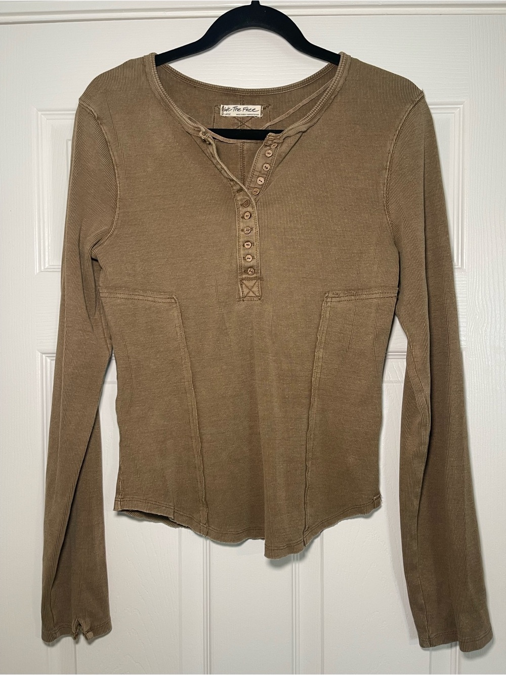We The Free Olive Long Sleeve Henley
